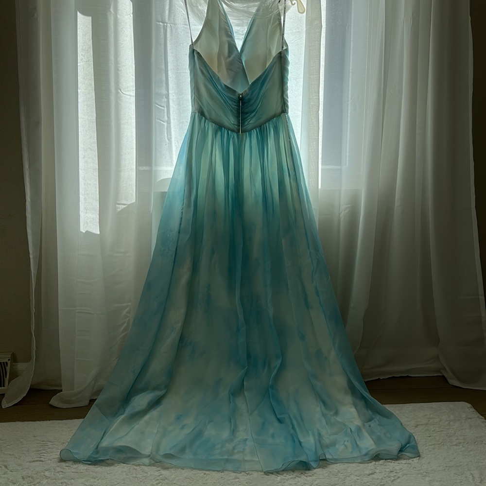 Blue haltered gown - Picture 2 of 7